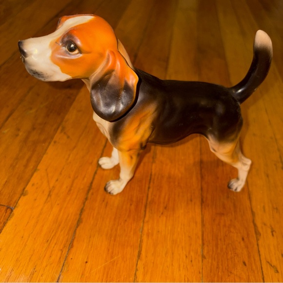 Lefton Beagle Male Japan H1440 Vintage Hand Painted: Damaged Leg: Rare Size - Picture 1 of 12